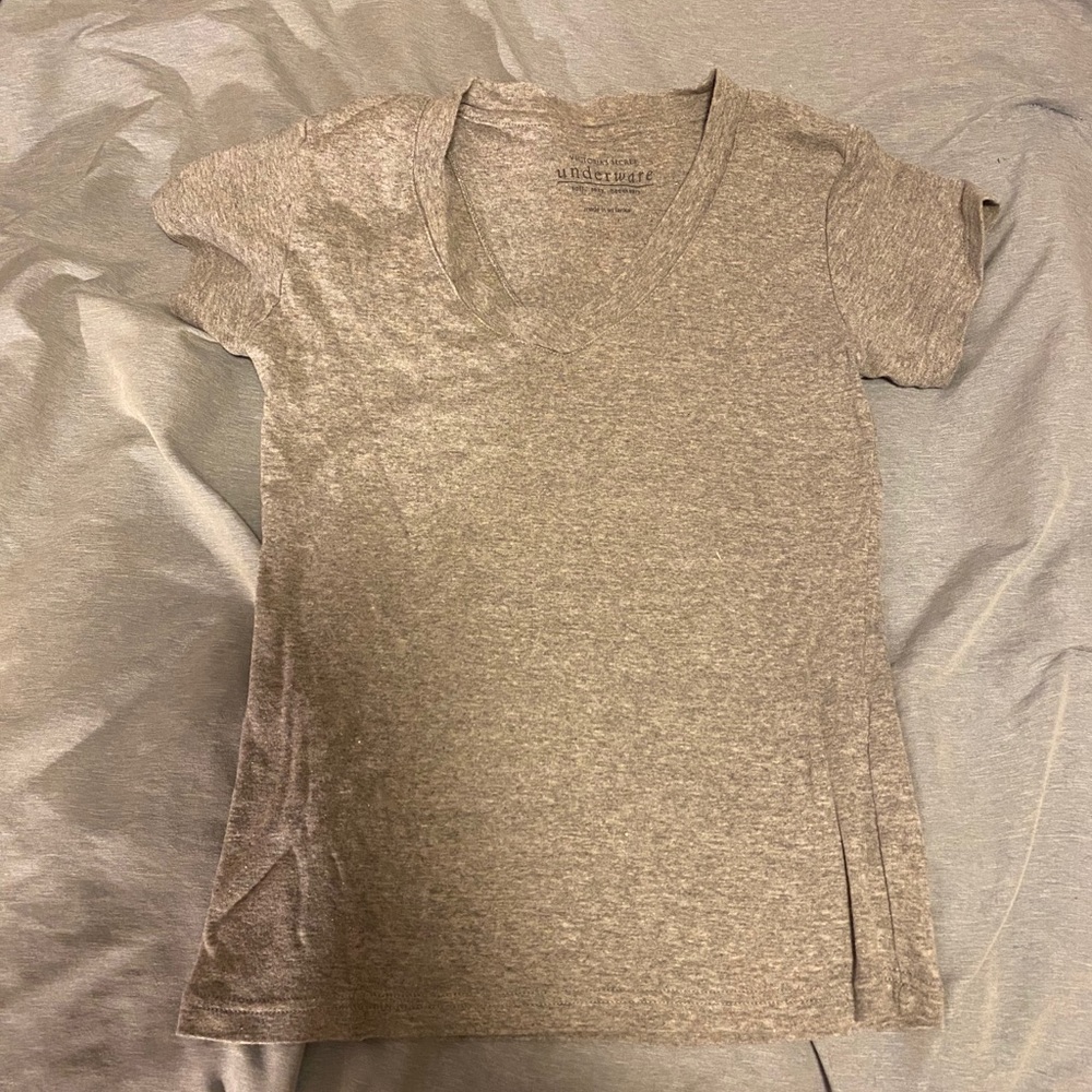 Victoria’s Secret Grey V Neck Tee
